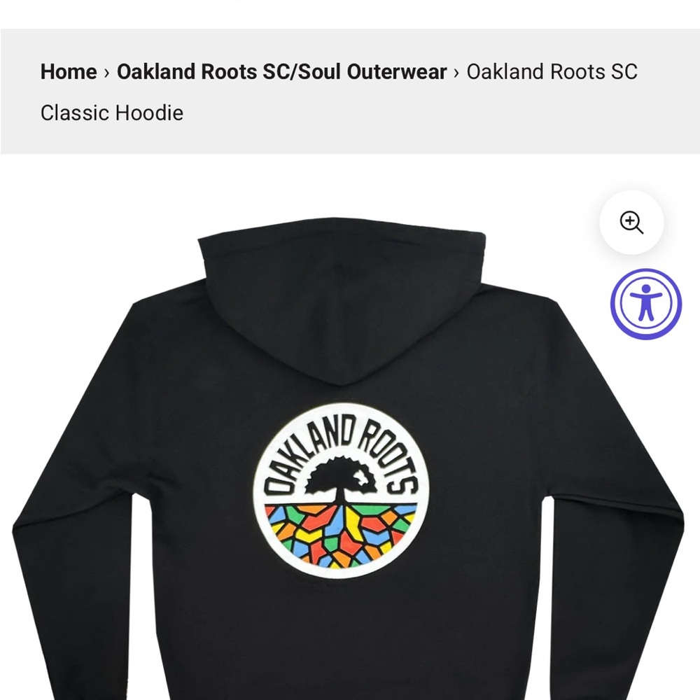 Oaklandish Oakland Roots Black Zip-Up Hoodie